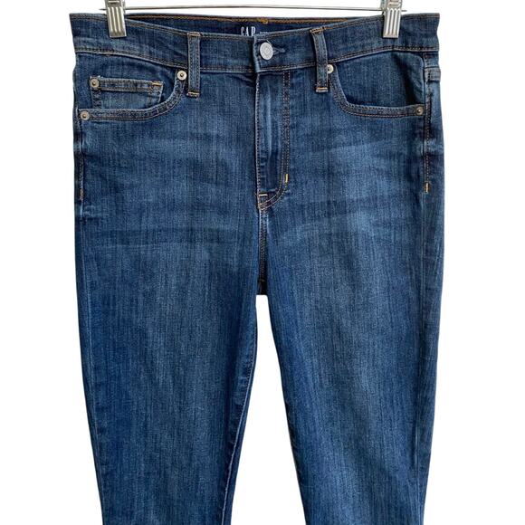 Gap Denim‎ High Rise Legging 2/26 Regular Dark Indigo Raw hem - Excellent - Picture 4 of 14